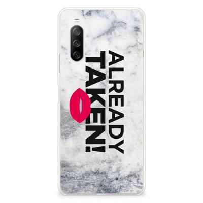 Sony Xperia 10 III | Siliconen hoesje | met naam Already Taken White