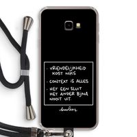 Mijn Motto's: Samsung Galaxy J4 Plus Transparant Hoesje met koord