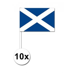 10 zwaaivlaggetjes Schotland 12 x 24 cm