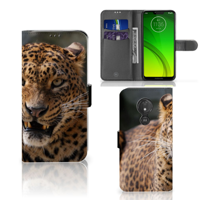 Motorola Moto G7 Power | Telefoonhoesje | Met pasjeshouder | Luipaard