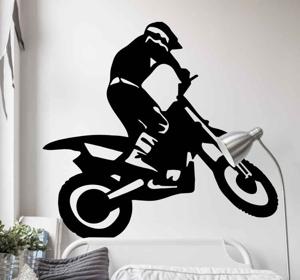 Sticker silhouette crossmotor