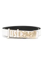 Just Cavalli ceinture en cuir à logo - Blanc