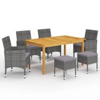7-delige Tuinset grijs
