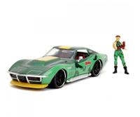 JADA TOYS Street Fighter 1969 Chevrolet Corvette Stingray ZL1 met Cammy White figuur Kant-en-klaar model Personenauto (model) - thumbnail