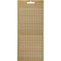 Creativ Company Stickers, cijfers, vel 10x23 cm, goud, 1 vel