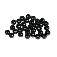 115x zwarte houten kralen 6 mm   -