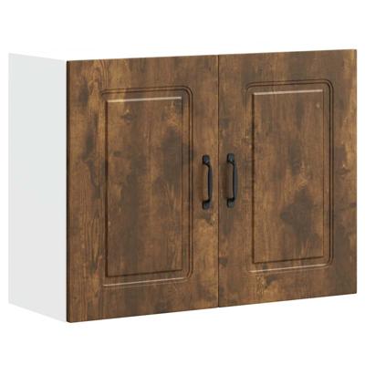 Keukenwandkast Kalmar bewerkt hout gerookt eikenkleurig