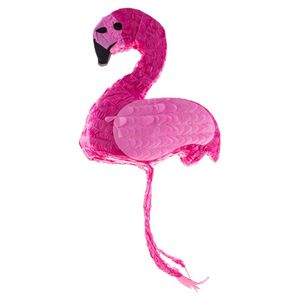 Pinata van papier - Flamingo thema - 48 x 40 cm - Feestartikelen Verjaardag   -