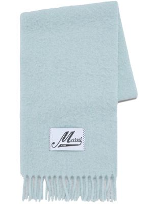 Marni écharpe en maille à patch logo - Vert