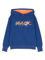 Marc Jacobs Kids hoodie en coton à logo brodé - Bleu