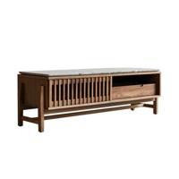 Tikamoon - TV-meubel in massief notenhout en premium terrazzo 140 cm