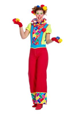 Clownskostuum Retro Dames Twirly
