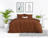 Dreamhouse - Stone Washed dekbedovertrek 100% Katoen - Bruin - 200 x 220