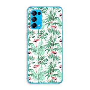 Flamingo bladeren: Oppo Find X3 Lite Transparant Hoesje