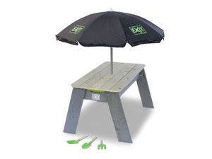 EXIT Aksent zand- en watertafel met parasol en tuingereedschap