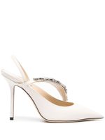 Jimmy Choo escarpins Flos 100 mm en cuir - Blanc