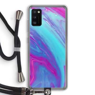 Zweverige regenboog: Samsung Galaxy A41 Transparant Hoesje met koord