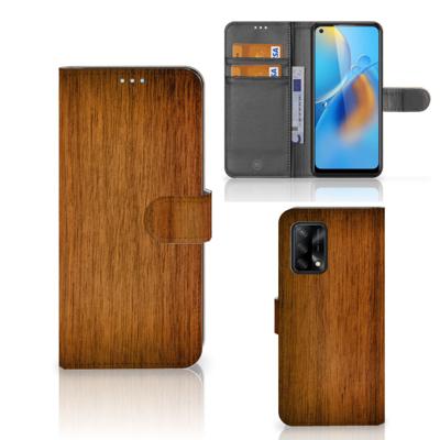 OPPO A74 4G | Book Style Case | Donker Hout