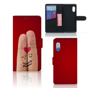 Samsung Xcover Pro Wallet Case met Pasjes Liefde - Origineel Romantisch Cadeau