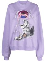 MSGM sweat en coton à imprimé graphique - Violet