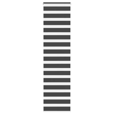 Zebra rolgordijn 60x200 cm stofbreedte zwart 55,9 cm