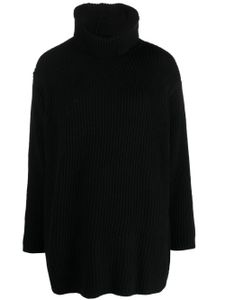 Emporio Armani pull nervuré à col roulé - Noir