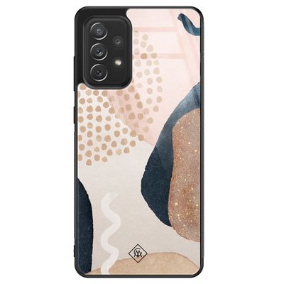 Samsung Galaxy A52s glazen hardcase - Abstract dots