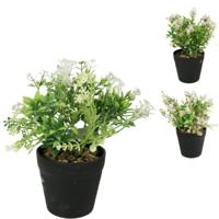 Kunstplant in pot 18 cm 3 assorti | 12 stuks
