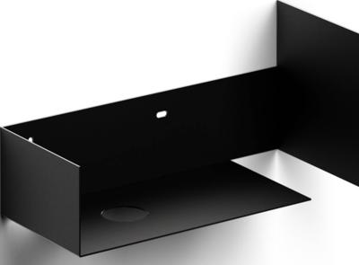 Clou Flush Badmeubelkast Open Met Handoekhouder Links 44x18x20,5 cm Zwart