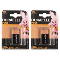 Duracell batterij - 2x - 9 volt blok - batterijen - high energy / 9V blokken