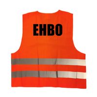 EHBO vestje / hesje oranje met reflecterende strepen voor volwassenen - thumbnail