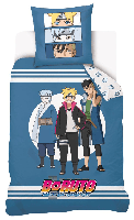 Boruto dekbedovertrek blauw 140 x 200 cm - katoen - thumbnail