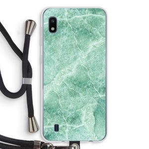 Groen marmer: Samsung Galaxy A10 Transparant Hoesje met koord