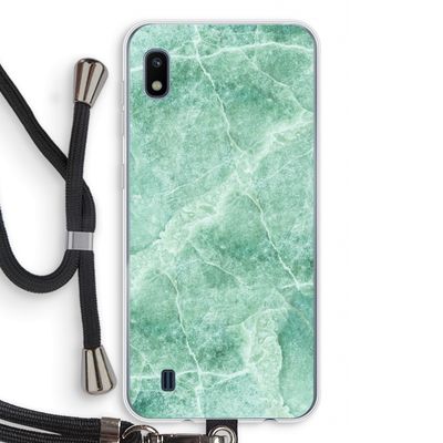 Groen marmer: Samsung Galaxy A10 Transparant Hoesje met koord