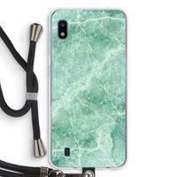 Groen marmer: Samsung Galaxy A10 Transparant Hoesje met koord
