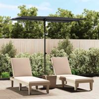 VidaXL Parasol met aluminium paal 2x1,5 m antracietkleurig