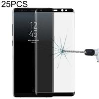 25 stuks voor Galaxy Note 8 0.3 mm 9H oppervlaktehardheid 3D explosieveilige Full Screen gehard glas film (zwart)