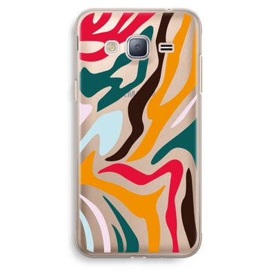 Colored Zebra: Samsung Galaxy J3 (2016) Transparant Hoesje