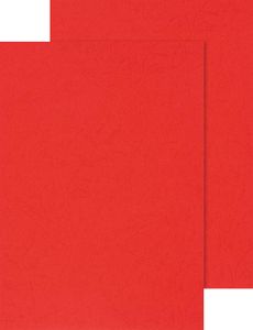 Q-CONNECT dekblad A4 leder 250 grams 100 stuks rood