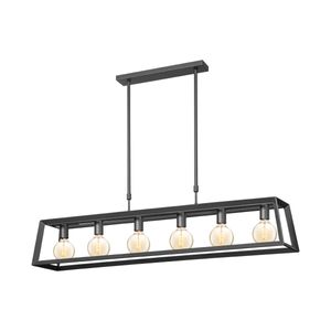 Light depot - hanglamp Sito taps telesc 6L - zwart - Outlet