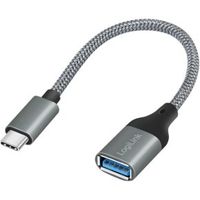 LogiLink CU0106 USB-kabel 0,15 m USB 3.2 Gen 1 (3.1 Gen 1) USB C USB A Grijs - thumbnail