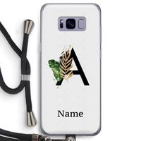 Charcoal Flora: Samsung Galaxy S8 Transparant Hoesje met koord