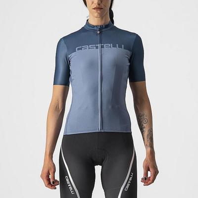 Castelli Velocissima korte mouw fietsshirt blauw dames