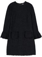 DSQUARED2 robe en tweed à poignets évasés - Bleu