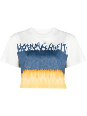 Alberta Ferretti t-shirt à imprimé tie dye - Bleu