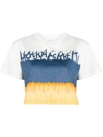 Alberta Ferretti t-shirt à imprimé tie dye - Bleu