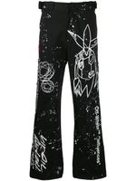 Off-White pantalon imprimé Futura Alien - Noir