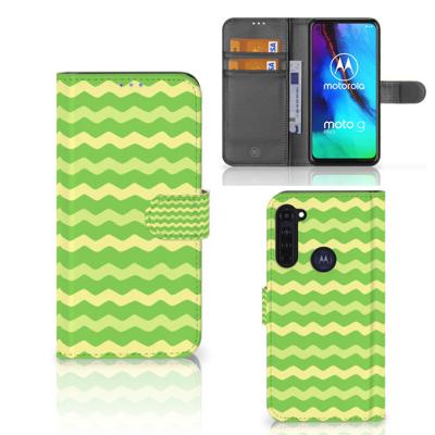 Motorola Moto G Pro | Telefoon Hoesje | Waves Green | Portemonnee hoesje