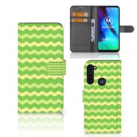 Motorola Moto G Pro | Telefoon Hoesje | Waves Green | Portemonnee hoesje