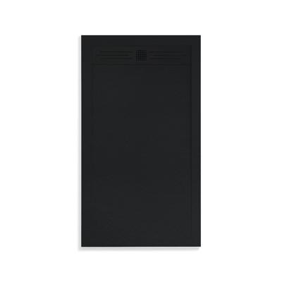 Douchebak Boss & Wessing Veroni Elite 120x80 cm Composietsteen Mat Zwart Boss & Wessing